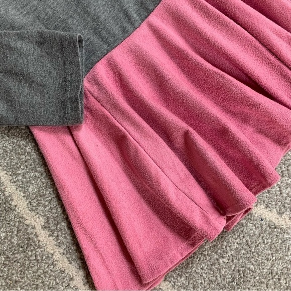 Juicy Couture Gray and Pink Dress w/ Faux Suede Circle Skirt Size 5 - Picture 3 of 7